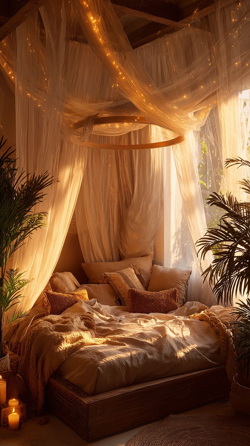 a-cozy-bedroom-with-a-soft-white-sheer-canopy-ceiling-draped