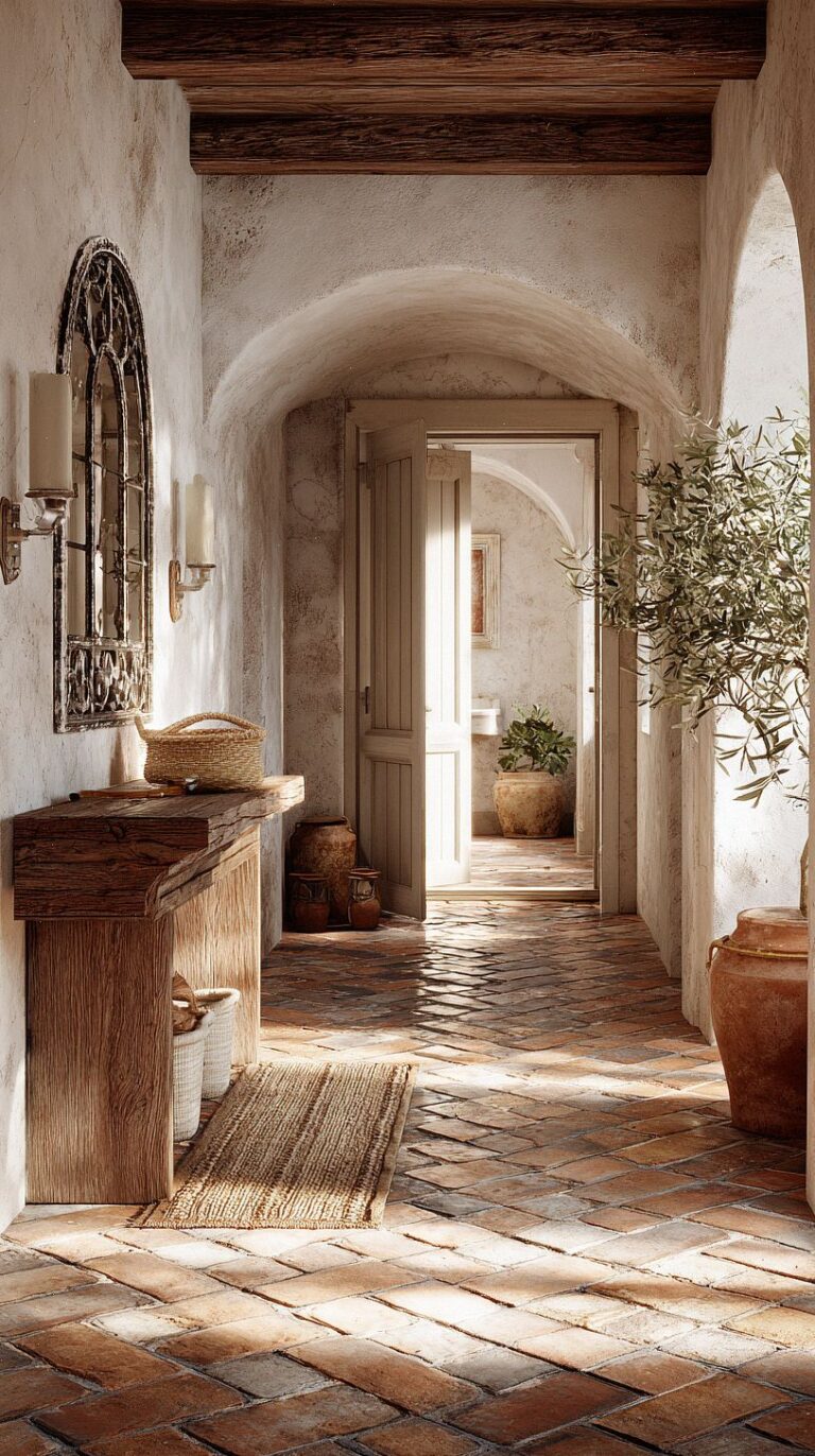 mediterranean-hallway-with-sunbaked-terracotta-and-natural-s