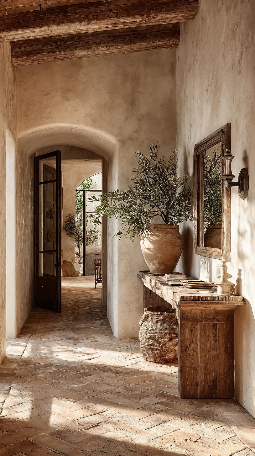 mediterranean-hallway-with-sunbaked-terracotta-and-natural-s