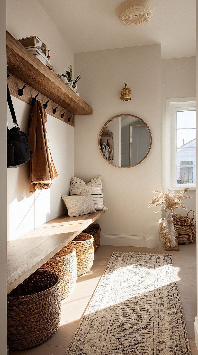 a-cozy-narrow-entryway-with-a-slim-wooden-console-8-12-deep-