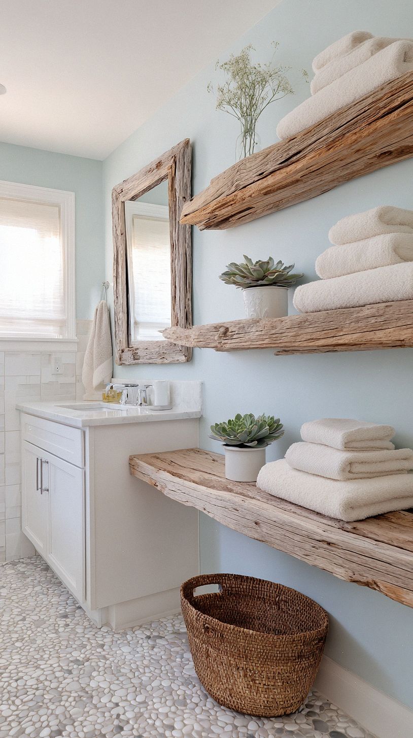 airy-coastal-bathroom-with-weathered-driftwood-mirror-and-re