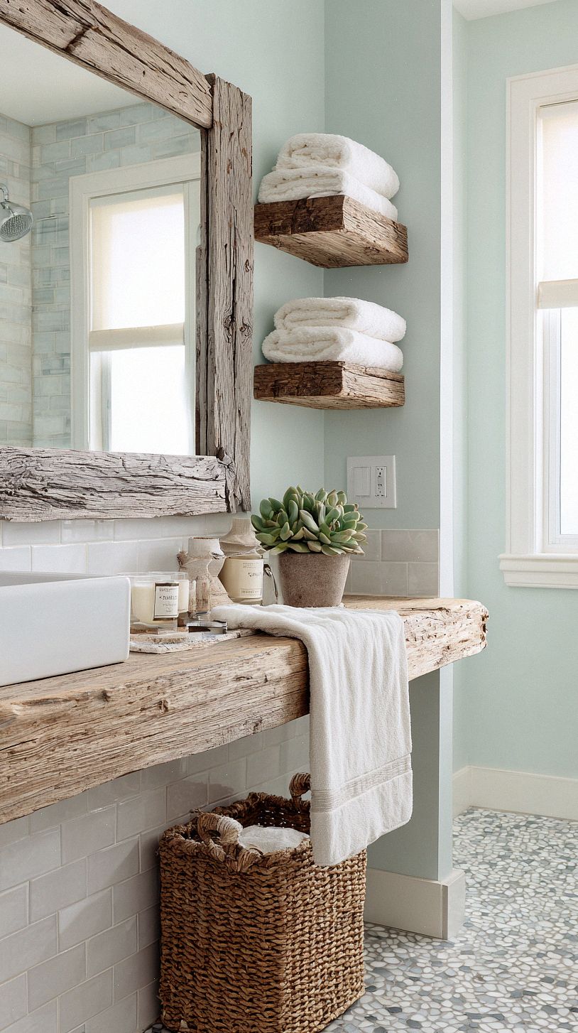 airy-coastal-bathroom-with-weathered-driftwood-mirror-and-re