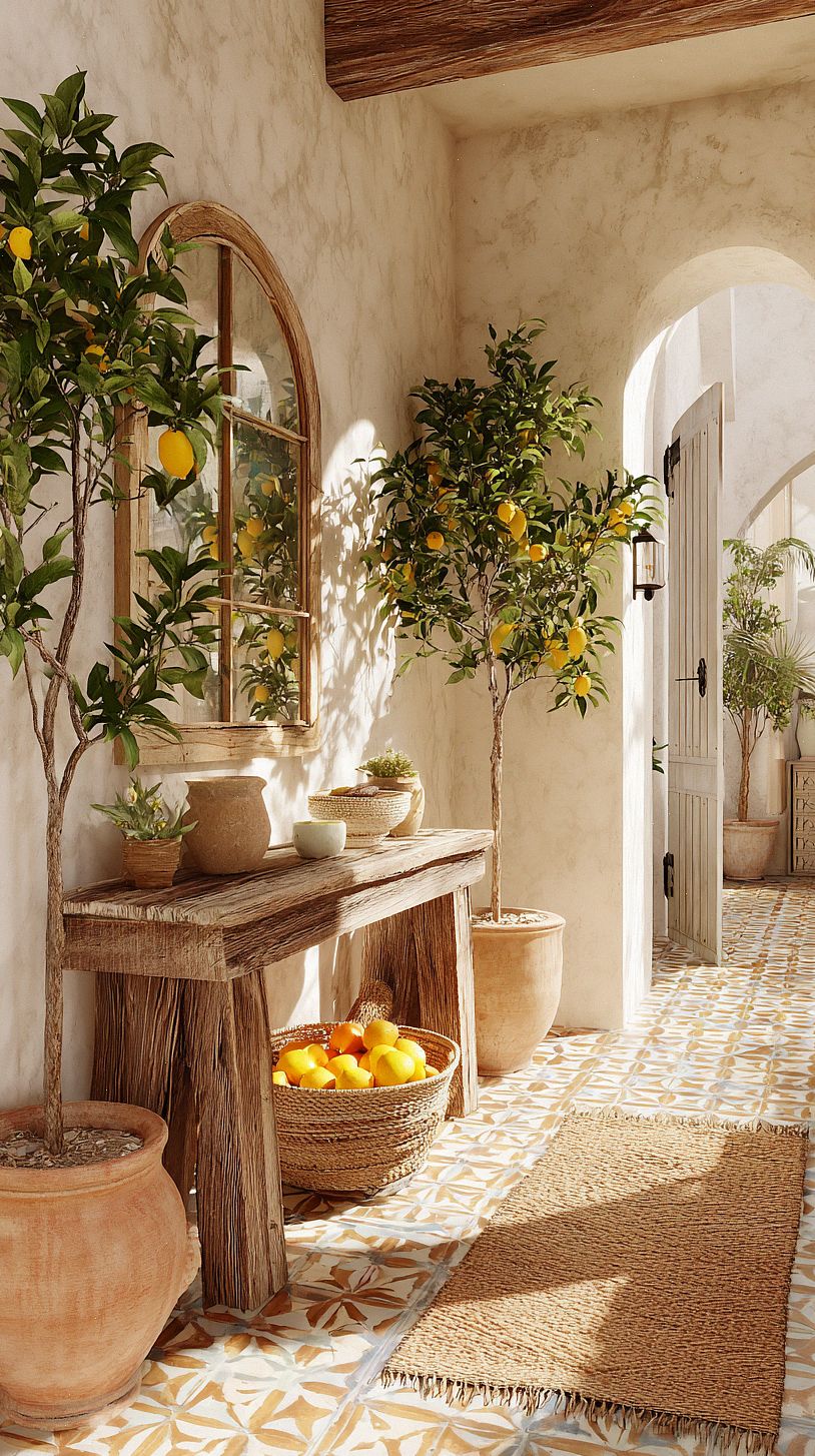bright-mediterranean-hallway-with-whitewashed-plaster-walls-
