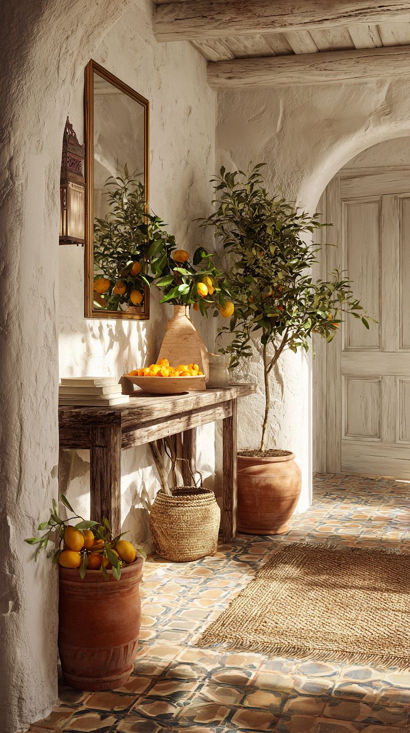 bright-mediterranean-hallway-with-whitewashed-plaster-walls-