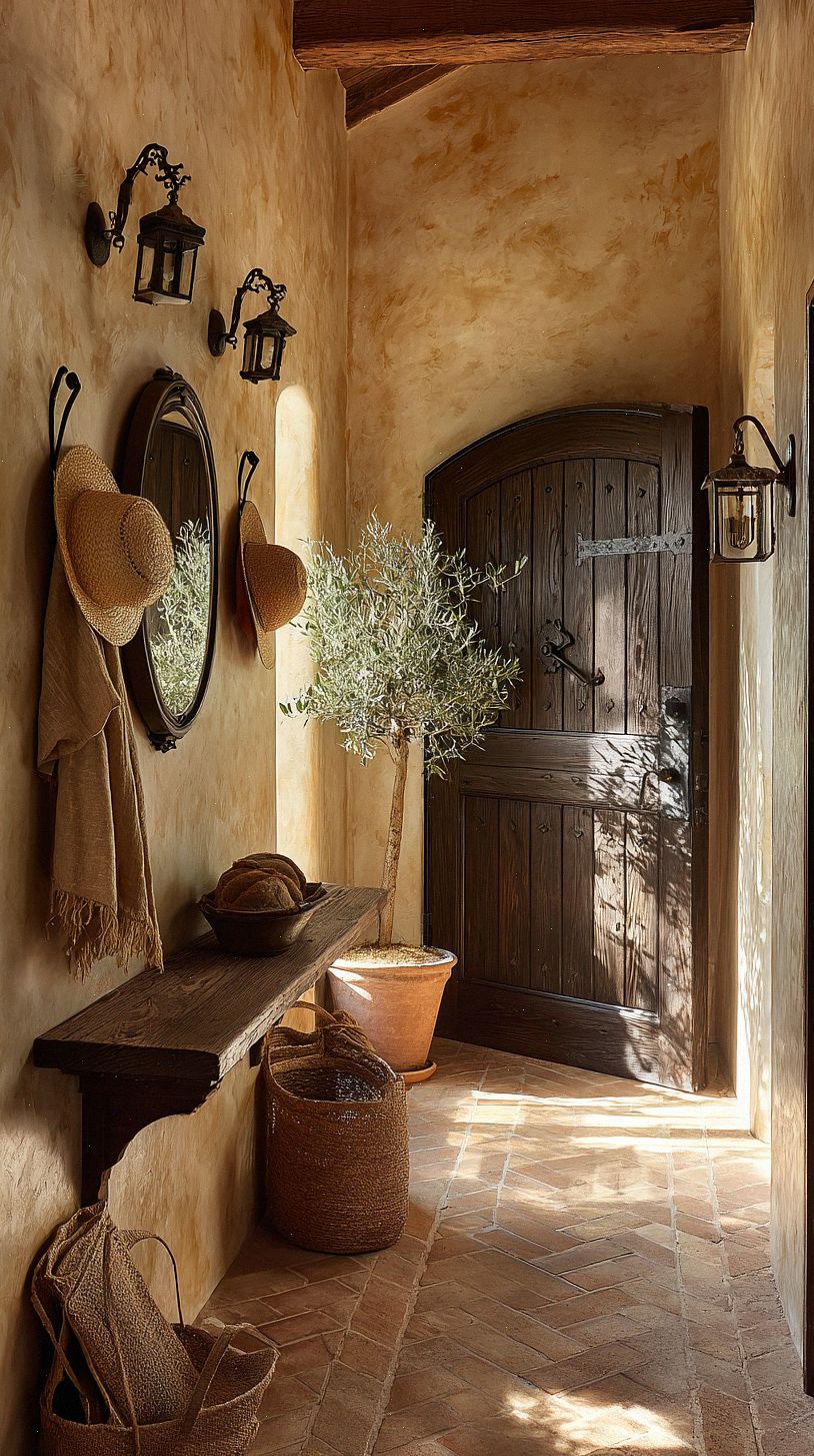 cozy-mediterranean-hallway-with-warm-plaster-walls-and-terra