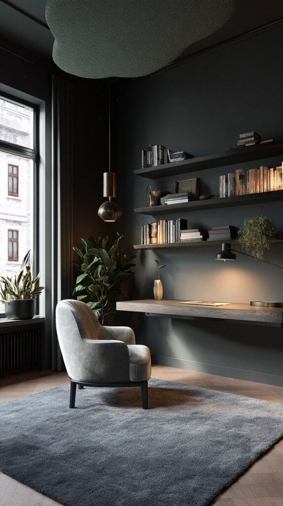 How to Create a Moody, Productive Dark Home Office – HomePureDecor