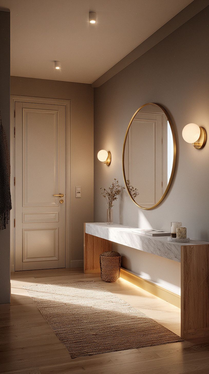 narrow-entryway-with-pale-warm-gray-walls-and-light-oak-floo