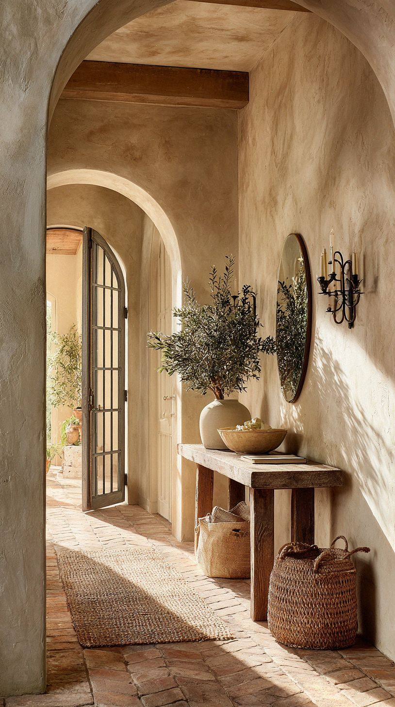 sunlit-mediterranean-hallway-entry-warm-limewashed-walls-arc
