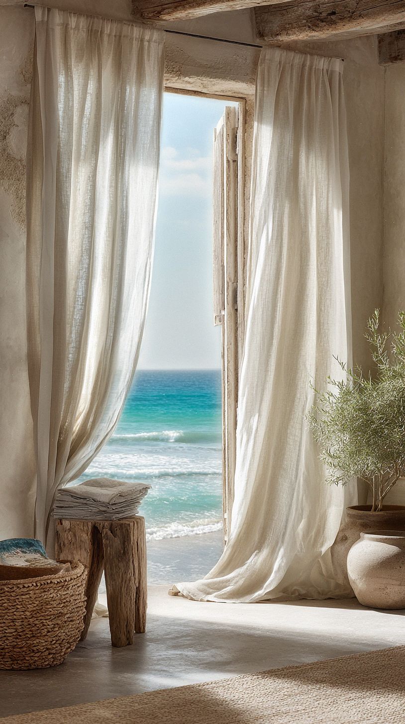 sunlit-coastal-bathroom-with-floor-to-ceiling-natural-linen-